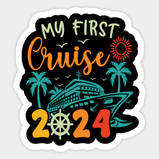 My First Cruise 2024 Family Matching Summer Vacation Gift For Men Women Sticker